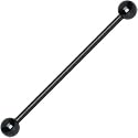 14 Gauge Black Plated Titanium Industrial Barbell Earring