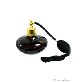 Blown Fused Art Glass Perfume Bottle with Atomizer