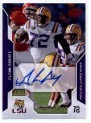 2008 Upper Deck Draft Edition Autographs Red #40 Glenn Dorsey - Kansas City Chiefs (RC - Rookie Parallel Card - Autographed Card - Serial #d to 125) (Football Cards)