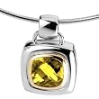 14K Two-Tone Gold Citrine Pendant