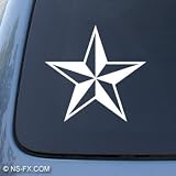 NAUTICAL STAR - Car, Truck, Notebook, Vinyl Decal Sticker #1112 | Vinyl Color: White