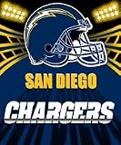 San Diego Chargers Fleece NFL Blanket (Shadow Series) by Northwest (50x60)
