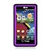 Eagle Cell PALGVS840SPSTPLBK Rugged Armor Hybrid Combo Case with Kickstand for LG Lucid 4G VS840 - Retail Packaging - Purple/Black
