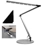 Koncept Z-Bar High Power Adjustable LED Desk Lamp Daylight White Illumination - Silver with Free Gifts Clip-on LED Spotlight AND Micrfiber Cleanse Cloth Black