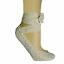 CREAM BALLERINA GIRL BALLET LACE UP SOCK PEDS