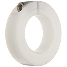 Ruland One-Piece Clamping Shaft Collar, Acetal Plastic