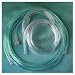 Kink and crush resistant. Five channel inner lumen and vinyl tubing connectors. 25 feet long. Available in a variety of lengths and configurations. Oxygen tubing comes with a standard connector on one end and a universal connector on the other end. Universal connectors attach directly onto the flowmeter eliminating the need for separate adapters. Latex free.