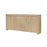 Siracusa Four Drawer Sideboard in Oak