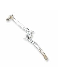 14K White Gold Bangle Bracelet Mounting