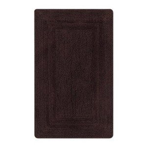 Thomas Obrien Vintage Modern Deep Chocolate Brown Cotton Bath Rug 23x38