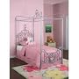 Powell Princess Rebecca Canopy Twin Size Bed 374-106 (Silver) (78.5"H x 83.25"W x 40.25"D)