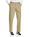 Haggar mens Premium No Iron Khaki Classic Fit Expandable Waist Flat Front Pant, British Khaki, 34x32