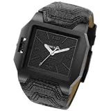 Diesel DZ1265, Gents, Black Dial, Black Leather Strap