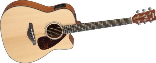 Yamaha FGX700SC Acoustic Electric Folk Cutaway Guitar, Natural