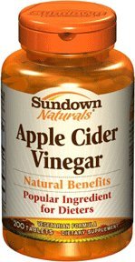 Sundown Naturals Apple Cider Vinegar, 200 Tablets (Pack of 4)