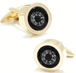Cufflinks - Gold Compass