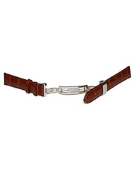 20mm Alligator Light Brown Genuine Leather Watch Band+butterfly Deployant Clasp Buckle Strap #L9808_buk