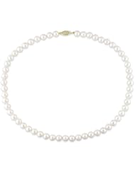 14k Yellow gold 8-8.5 MM Akoya Cultured Pearl Strand, 18"
