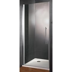 Schulte D641006 01 500 Dreht�r f�r Nische Alexa Style, H1900 x B900 mm, 5-mm-Echtglas Klar hell inklusive Fixil, alunatur