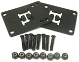 Skateboards BLACK RISER PADS 1/8" & SHORTY 1"HARDWARE