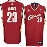 LeBron James Youth Jersey: adidas Maroon Replica #23 Cleveland Cavaliers Jersey - Large (14-16)