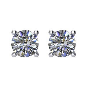 Genuine IceCarats Designer Jewelry Gift 14K White Gold 4 Prng Light Wire Basket. 1/5Ct I2 4 Prng Light Wire Basket In 14K White Gold