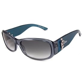 Buy Christian Dior Sunglasses - Dior Made 2 Frame: Blue Gray Crystal Aqua Lens: Gray Gradient by Christian Dior
