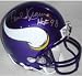 Paul Krause Autographed Minnesota Vikings Replica Mini Football Helmet with 