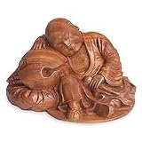 NOVICA Wood sculpture, 'Quiescent Buddha'