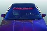 Corvette C4 Silver Corvette Windshield Decals