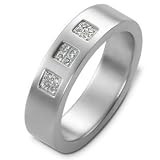 Platinum 12 Diamond Comfort Fit Band, 0.06 TCW