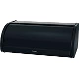 Brabantia Matte Black Trim Roll Top Bread Bin