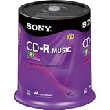 Buy 100 SONY CD-R Music Disc, Digital Audio Recordable For CD Recorders and Computer Writer, 5... 