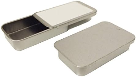 Cubic Ape Metal Tin Containers for Crafts, Mints, Vitamins - Silver (Pack of 4)