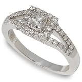 1/2ctw Princess Cut Vintage Engagement Ring