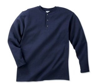 Cotton Long Sleeve Henley T-Shirt