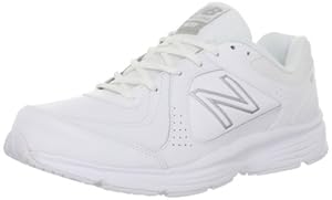 New Balance Men's MW411 Health Walking Shoe,White,10 4E US