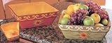 2 Casa Cristina Tuscan Serving Bowls Platter Dinnerware