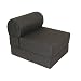 Adult Studio 28-Inch Twin Sleeper Chair, Black