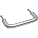 Monroe Aluminum Threaded Pull Handle, Round Grip, Dull Anodized Finish, 6" Mounting Hole Center to Center, 2-3/8" Projection (Pack of 1)