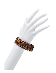 Womens Brown Pearl Stretchable Bracelet