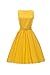ILover Classic 50s Audrey Hepburn Boat Neck Black Swing Retro Vintage Dress