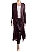 Thanth Womens Draped Open Front Stylish Long Knit Cardigan