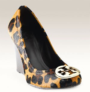 Click here to order this product from Amazon.com Tory Burch Leopard Sophie Wedge Heels Shoes 8 Brown Multi