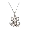 Sterling Silver Artistic Moveable Legs Frog Pendant