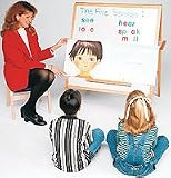 Best Rite - 746 - Language Easel Multi-Functional White Board - Oak - 47 H x 35 W in.