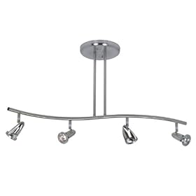 Rocket - 4 Light Track Spot Mini Pendant Lighting Fixture - Brushed Nickel - B4570 by Artcraft