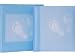 : HENZO Baby Fotoalbum STEPS blau & Aufbewahrungsbox - 30,5 x 28 cm - 60 Seiten - Babyalbum - Album zur Geburt oder Taufe