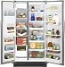 Maytag MSD2254VEY 22.0 cu. ft. Side by Side Refrigerator with Adjustable Spill-Catcher Shelves, Humidity-Controlled FreshLock Crisper, Store-N-Door Ice Dispensing System and External Ice/Water Dispenser with Electronic Controls: Monochromatic Stainless Steel