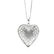 Karat Platinum Engraved Heart Locket, 18"